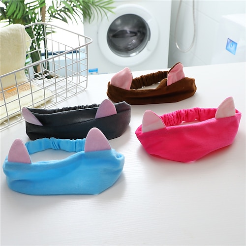 

Cartoon Cat Ears Hair Band Women Also Face Special Facial Mask Hair Band Wash Hair Band Non-slip Party Birthday Gift for Women