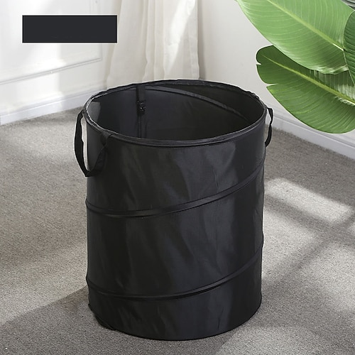 Black Pop-Up Trash Bin