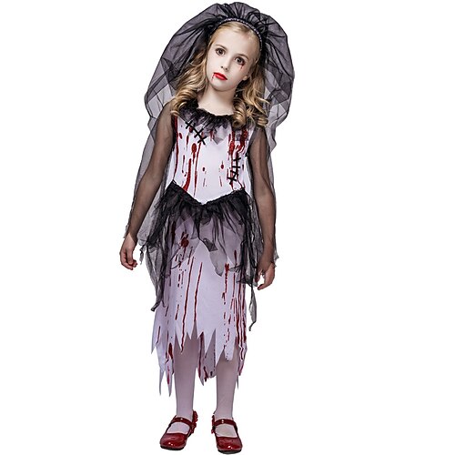 

Zumbi Traje Cosplay Crianças Para Meninas Fantasias Dia Das Bruxas Espetáculo Festa dia das Bruxas Dia Das Bruxas Carnaval Baile de Máscaras Fantasias fáceis de Halloween