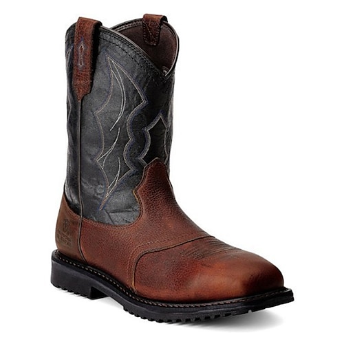 

Herren Stiefel Cowboy Westernstiefel Wanderschuhe Klassisch Brautkleider schlicht Outdoor Täglich Kunstleder Wasserdicht Komfortabel Mittelhohe Stiefel Halbschuhe Schwarz Herbst Winter