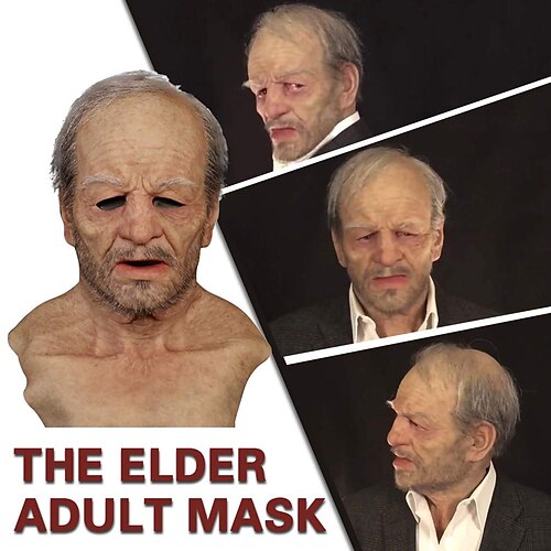 

Vieil homme Masque Accessoires d'Halloween Adulte Homme Femme Marrant Déguisement effrayant Halloween Carnaval Déguisements d'Halloween faciles