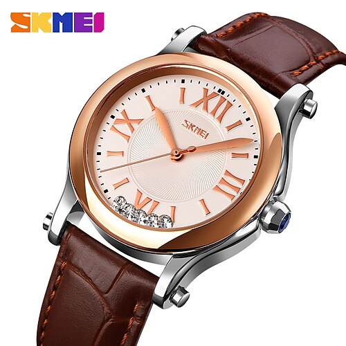 

SKMEI Mujer Relojes de cuarzo Lujo Deportes Moda Negocios IMPERMEABLE Decoración Cuero Sintético Reloj