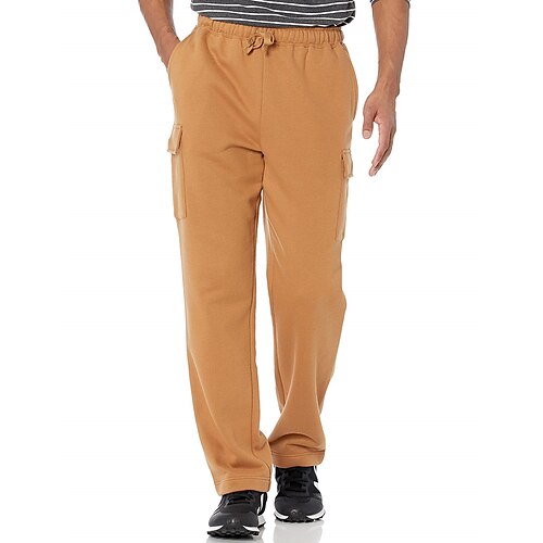 

Hombre Pantalones de Deporte Pantalón Jogger Pantalones Pantalones deportivos tipo cargo Bolsillo Correa Cintura elástica Plano Comodidad Transpirable Exterior Diario Noche 100% Algodón Moda Casual