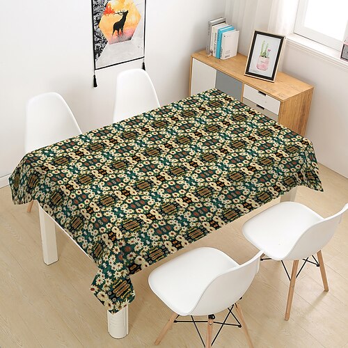 

Light Luxury Circular Tablecloth Flower Cartoon Fruit Waterproof Oil proof and Free Wash Tea Table Cloth Light Luxury Square Waterproof Dust Proof and Scalding Resistant Table Cloth