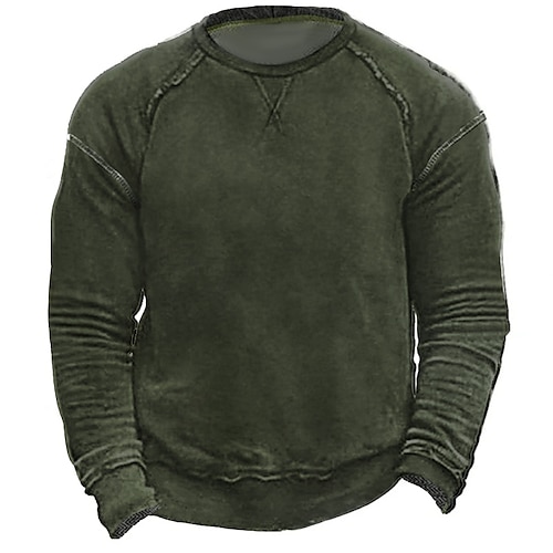 

Hombre Sudadera Negro Blanco Marrón Verde Trébol Gris Cuello Barco Plano Táctico Deporte Diario Ropa de calle Básico Casual Primavera Otoño Ropa Sudaderas con capucha Sudaderas Manga Larga