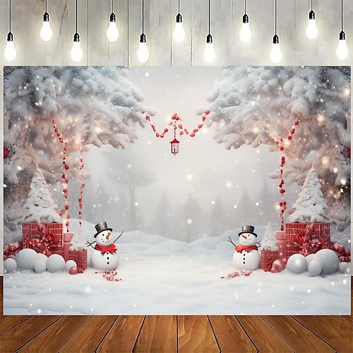 

1pc White Christmas Background Cloth New Year Party Decoration Home Background Wall Decoration Hanging Cloth Studio Photo Banner