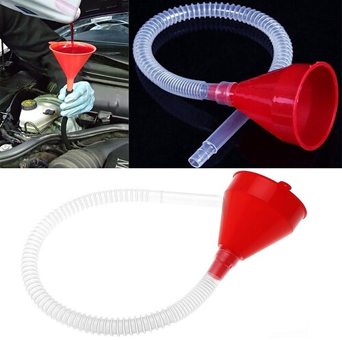 

Guia de reabastecimento, tubo de plástico alongado, funil de plástico para motocicleta, carro, gasolina, combustível líquido, ferramenta de reabastecimento, funil doméstico