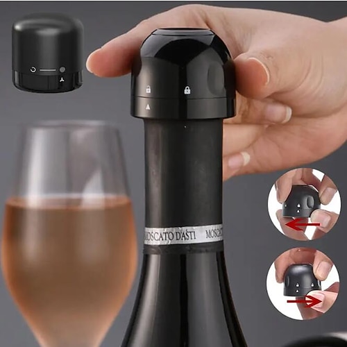 

Silicone Sealed Wine, Beer, Champagne Stopper, Red Wine Bottle Cap Stopper, Silicone Sealed Champagne Bottle Stopper, Compact Preservation Wine Stopper, Bar Tools