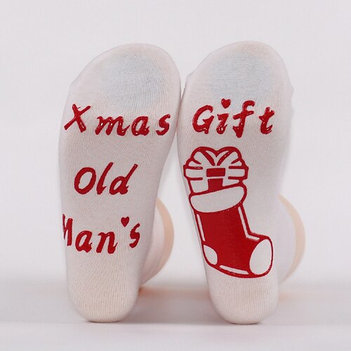 

Santa Claus Christmas Socks Crew Sock Men's Women's Christmas Christmas Cotton Socks