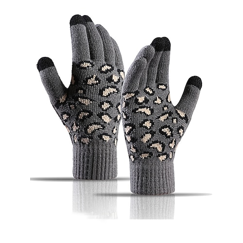 

Mujer Activo Exterior Leopardo Guantes