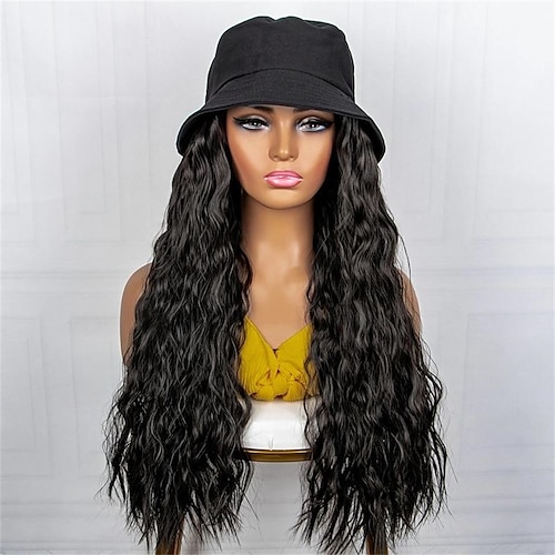 

Cap Wig Synthetic Wig Curly Middle Part Wig Long Dark Brown Black Brown Synthetic Hair Women's Fashionable Design Natural Easy to Carry Black Brown Black / Brown