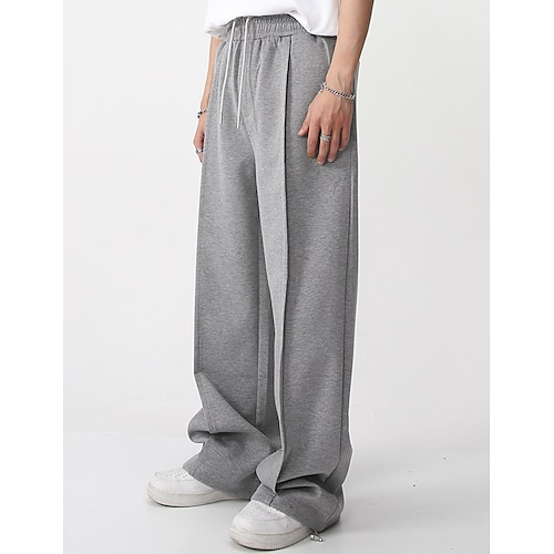 

Hombre Pantalones de Deporte Pantalón Jogger Pantalones plisados Bolsillo Correa Cintura elástica Plano Comodidad Transpirable Exterior Diario Noche Moda Casual Negro Gris