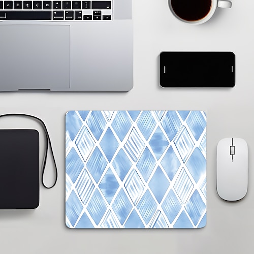 

Mouse Pad with Abstract Art Design, Square Waterproof Non-Slip Rubber Base Mouse Mat for Office Laptop, Modern Boho Leaves