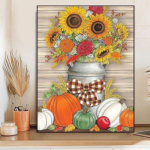 

1pc Floral DIY Diamond Painting Sunflower Diamond Painting Handcraft Home Gift Without Framee 30x40cm/12''x16''