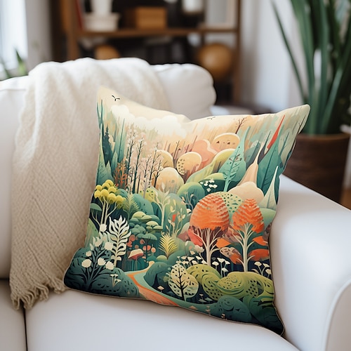 

Housse de coussin double face colorée, taie d'oreiller carrée décorative douce, pour chambre à coucher, salon, canapé, chaise, 1 pièce
