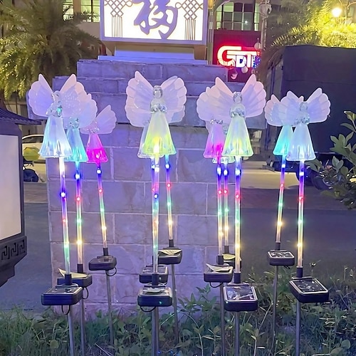 

2Pcs Solar Angel Lamp, Outdoor Use of Waterproof, Christmas Garden Decorative, Landscape Floor Lamp, Holiday Lights