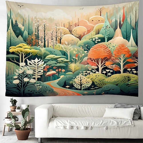 

Colorful Landscape Hanging Tapestry Wall Art Large Tapestry Mural Decor Photograph Backdrop Blanket Curtain Home Bedroom Living Room Decoration