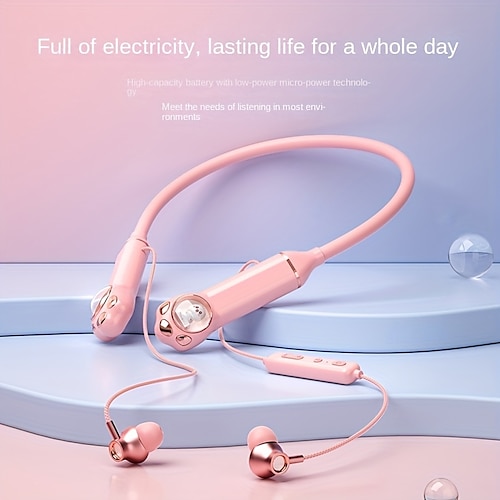 

KEEKA/ Auriculares banda para el cuello Auriculares de Gancho Bluetooth 5.3 Diseño ergonómico Estéreo Larga duración de la batería para Apple Samsung Huawei Xiaomi MI Viajes y entretenimiento
