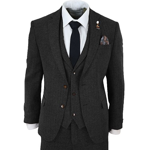 

Costume Homme Mariage Ensemble de 3 pièces Rouge Rouge Bordeaux Bleu Roi à Chevrons Coupe Sur-Mesure Droit deux boutons 2023