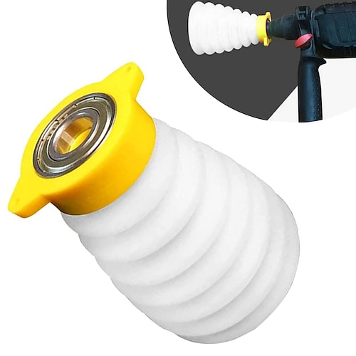 

Drill Dust Collector Cover,Silicone Drill Dust Collector with Dust Rings with Yellow Color,Dustproof Tool of Dril Power Tool for Electric Hammer Power Tool