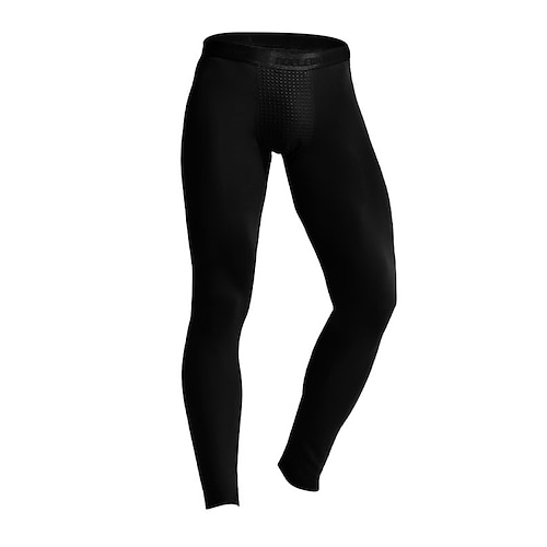 Men's Long Johns Thermal Underwear Thermal Pants 1 PC Plain Home Bed Cotton  Fall Spring White Black 2024 - $15.99