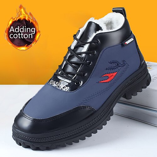

Hombre Botas Botas de nieve Botas de invierno Forro de Lana Zapatos de Paseo Casual Exterior Diario Tejido Templado Cómodo Antideslizante Botines / Hasta el Tobillo Mocasín Negro Azul Piscina Bloque