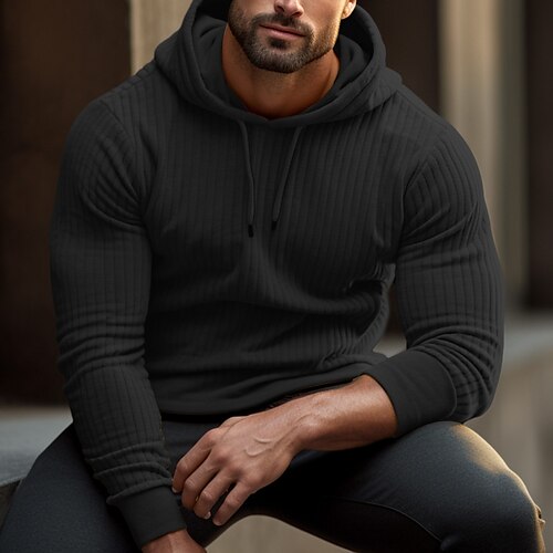 

Homme Sweat à capuche Bande de fosse Noir Jaune Bleu Marron Capuche Plein Sport Loisir du quotidien Vacances Vêtement de rue Frais Décontractées Printemps Automne Vêtement Tenue Pulls Capuche