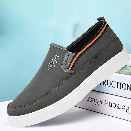 

Herren Loafer Slip On Komfort-Müßiggänger Wanderschuhe Vintage Brautkleider schlicht Outdoor Täglich Stoff Warm Körpergröße erhöhen Komfortabel Schnürsenkel Schwarz Grau Winter