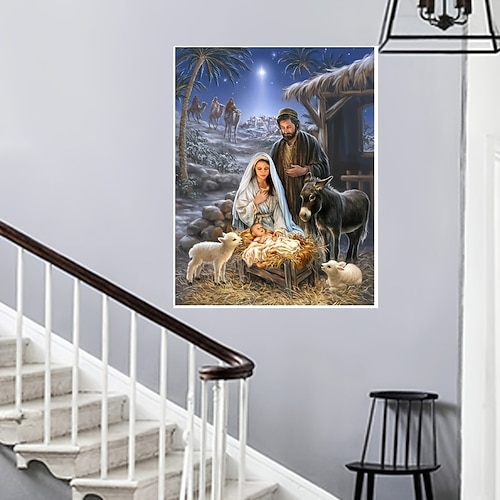 

Impresiones en lienzo y carteles de arte de pared de Navidad, retratos abstractos, pintura decorativa de tela para cuadros de salón sin marco