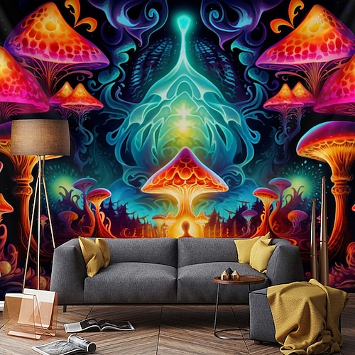 

Papel de parede botânico mural trippy enevoado cogumelo natureza paisagismo cobrindo adesivo casca e bastão removível pvc/material de vinil autoadesivo/adesivo decoração de parede necessária para sala