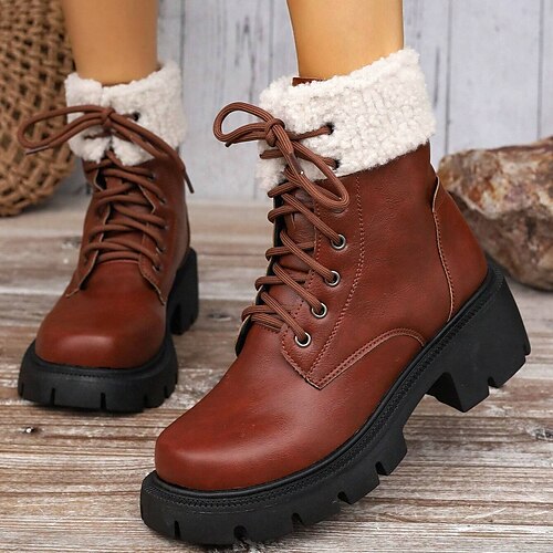 

Damen Stiefel Schneestiefel Springerstiefel Übergrössen Täglich Stiefeletten Stiefeletten Perlenstickerei Flacher Absatz Keilabsatz Runde Zehe Brautkleider schlicht Komfort Kunstleder Reißverschluss