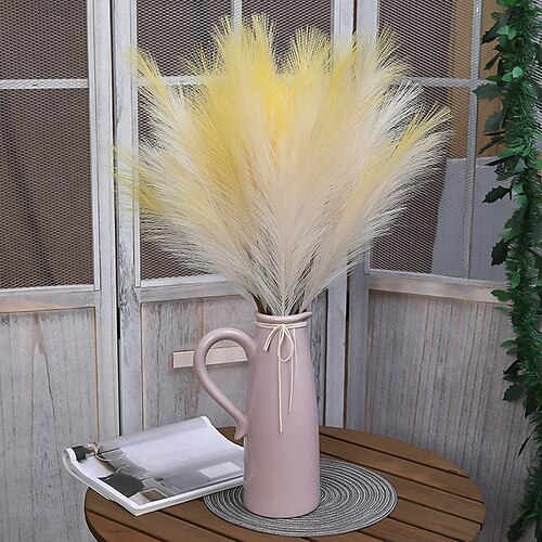 

Pampas Grass Artificial Plant Flower Home Decoration Suitable for Autumn Home, Indoor and Outdoor Wedding DIY Desktop Decoration