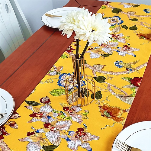 

Cotton Blend Table Runner Dining Table Decoration, Farmhouse Tablerunner Table Flag Decor For Dining Weddig Party Holiday