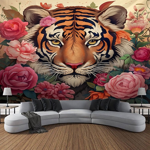 

Animais selvagens pendurado tapeçaria arte da parede grande tapeçaria mural decoração fotografia pano de fundo cobertor cortina casa quarto sala estar decoração