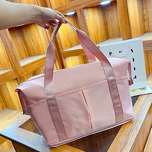 

Damen Stoffbeutel Fitness-Tasche Nylon Outdoor Festtage Reißverschluss Hohe Kapazität Klappbar Leichtgewichtig Feste Farbe Schwarz Leicht Rosa Rosa