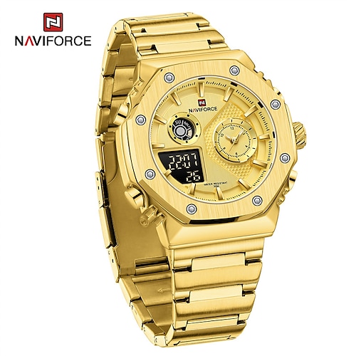 

Reloj naviforce para hombre, marca superior, reloj deportivo de acero inoxidable de lujo para hombre, reloj de pulsera original resistente al agua del ejército de cuarzo digital 9216