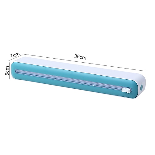 2in1 Plastic Wrap Dispenser Cling Film Dispenser Cutter Saran Wrap