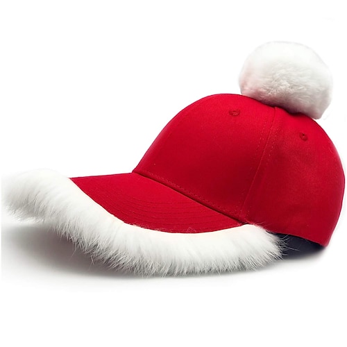 

Santa Hat Christmas Costume Baseball Cap Hat Xmas Accessories For Kids Adults Adjustable Christmas Eve Party