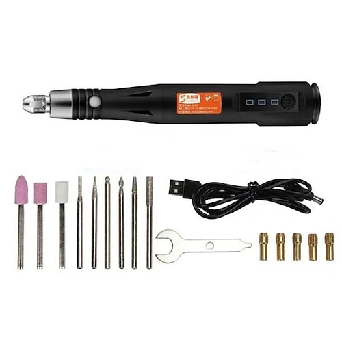 Electric Cordless USB Grinder Drill Engraving Pen Grinding Rotary Polishing  Tool