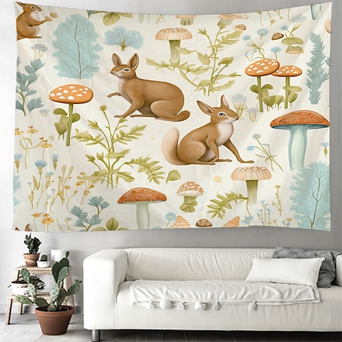

Forest Animals Hanging Tapestry Wall Art Large Tapestry Mural Decor Photograph Backdrop Blanket Curtain Home Bedroom Living Room Decoration