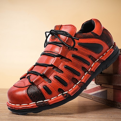 

Homme Femme Oxfords Chaussures décontractées pour hommes Rétro Chaussures faites à la main Randonnée Marche Rétro Vintage Décontractées Extérieur du quotidien Cuir Chaud Augmentation de la hauteur