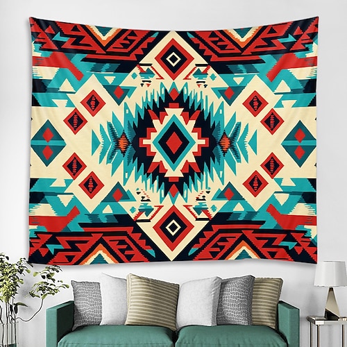 

Geometric Tierra Pendleton Hanging Tapestry Wall Art Large Tapestry Mural Decor Photograph Backdrop Blanket Curtain Home Bedroom Living Room Decoration