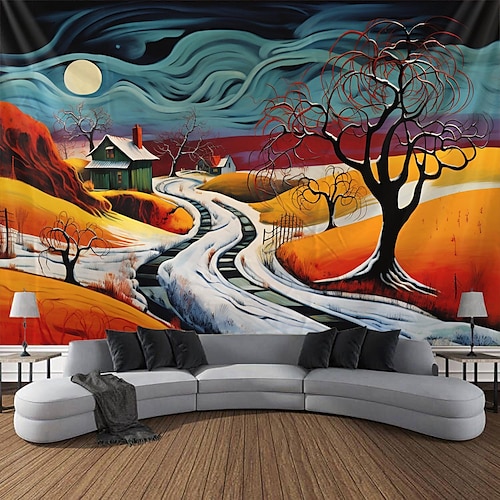 

Paisagem caminho pendurado tapeçaria arte da parede grande tapeçaria mural decoração fotografia pano de fundo cobertor cortina casa quarto sala de estar decoração