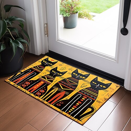 Indoor Door Mat Retro Indoor Floor Mat, Non Slip Front Door Rug