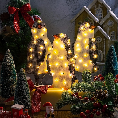 Christmas Light Outdoor Waterproof Garden Decoration Penguin LED Lights  Foldable Lantern Merry Christmas New Year's Decor 2022 - AliExpress