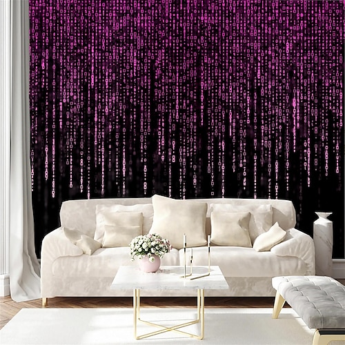 

3D Fluorescent Light Murals Dazzle Color Art Drawings Suitable Canvas Material Self adhesive Wallpaper Mural Wall Cloth Room Wallcovering