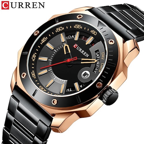 

CURREN Men Quartz Watch Fashion Business Wristwatch Luminous Calendar Waterproof Steel Watch