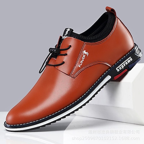 

Homme Oxfords Rétro Marche Décontractées du quotidien Cuir Confortable Bottine / Demi Botte Mocassins Noir Marron Printemps Automne