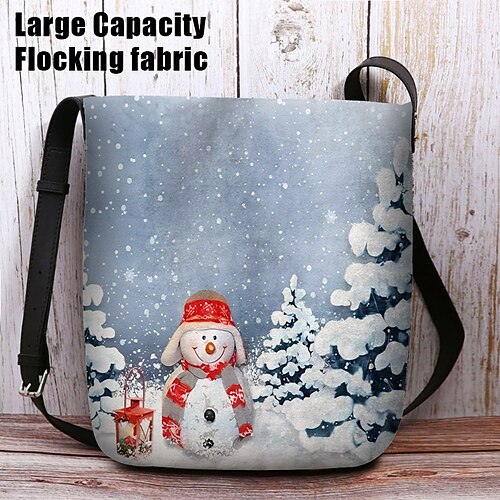 

Damen Umhängetasche Schultertasche Flauschige Tasche Polyester Outdoor Weihnachten Täglich Bedruckt Hohe Kapazität Leichtgewichtig Langlebig Zeichen Hellblau
