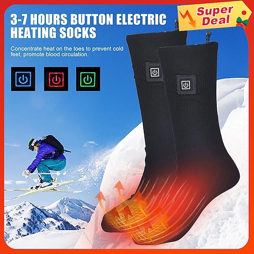 

calzini invernali riscaldati uomo donna calzini autoriscaldanti termici caldi calzini elettrici con custodia per batteria trekking sci ciclismo sport all'aria aperta caccia stivali da moto